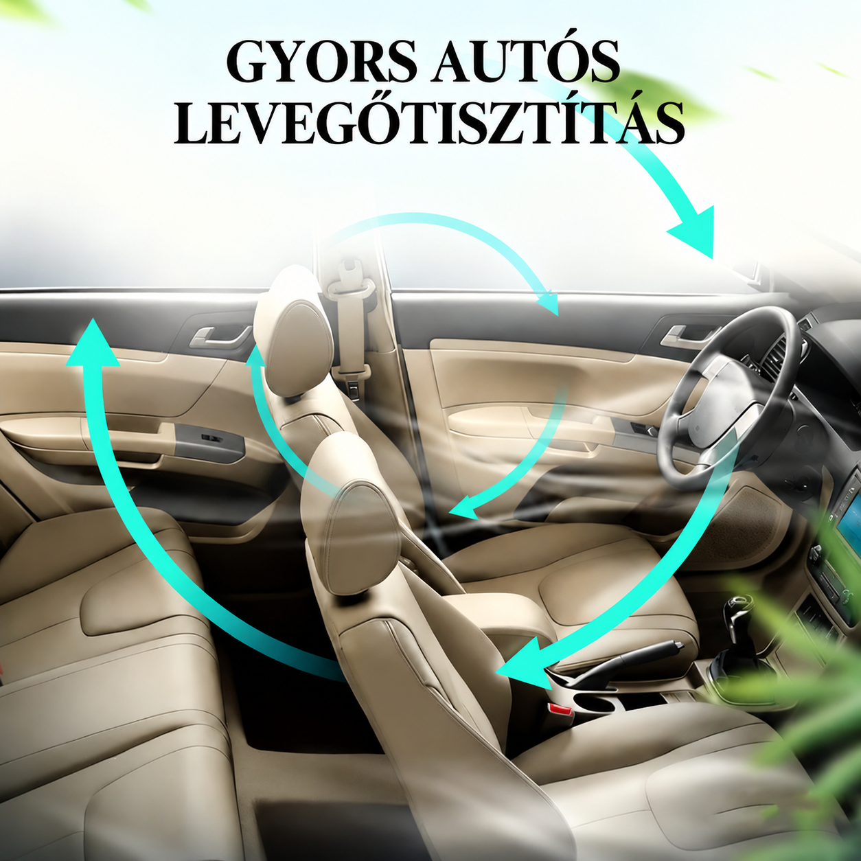 🍃🚗 3 az 1-ben mélyfertőtlenítő inhalátor