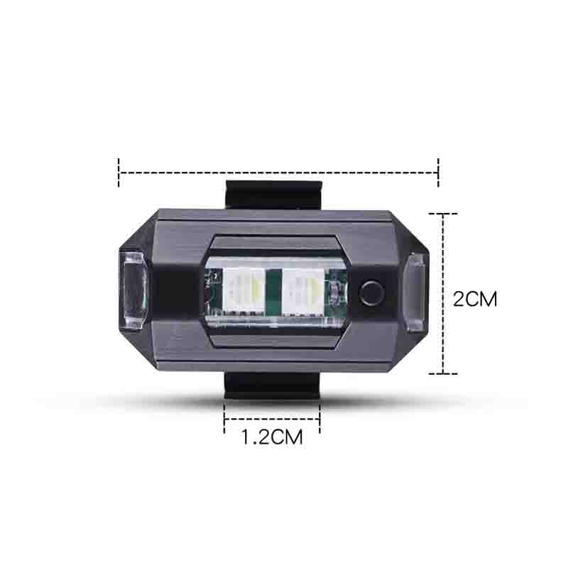2 stk/set 7-farget strobe lys
