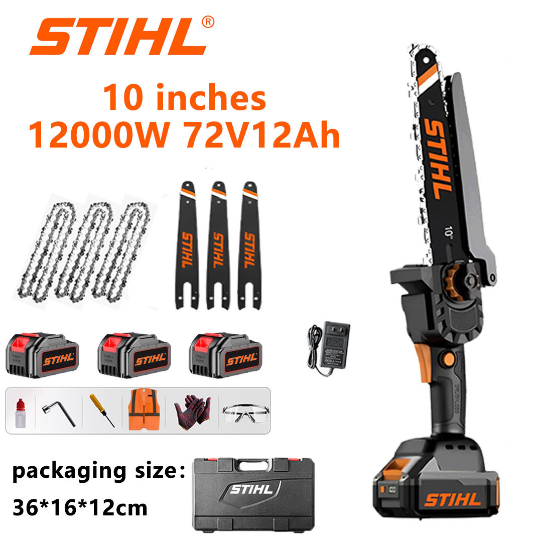 Súprava bezuhlíkovej reťazovej píly STIHL 15 000 W s dlhou rukoväťou a výsuvnými záhradníckymi nožni