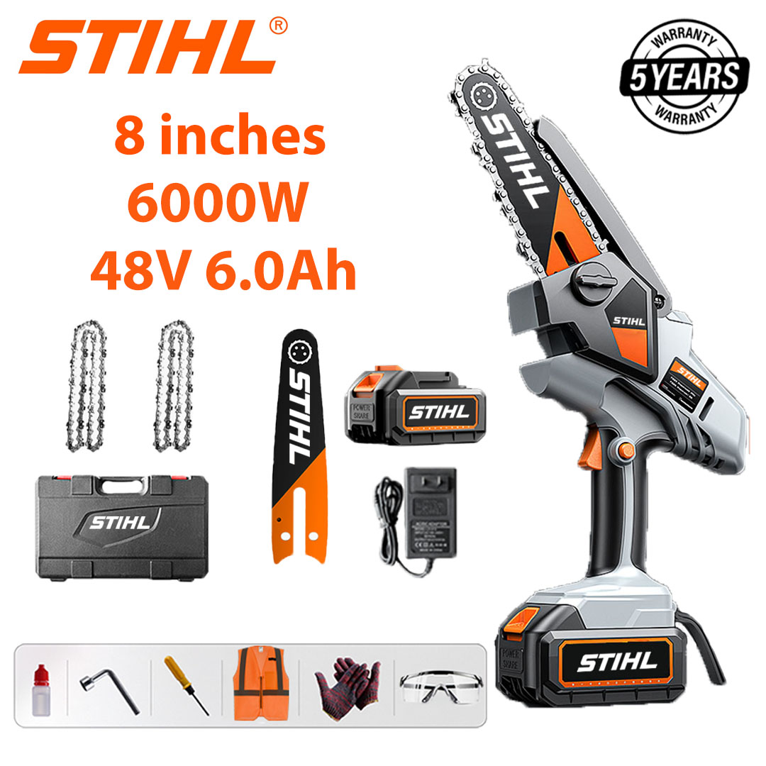Tragbare Kettensäge STIHL 12000 W mit Lithiumbatterie