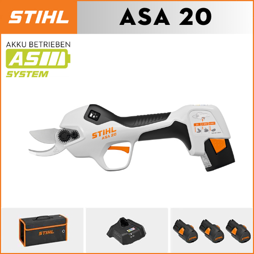 STIHL ASA 20 Lithium-Ionen-Akku-Astschere + GTA 26 Mini-Kettensäge