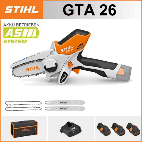 STIHL ASA 20 Lithium-Ionen-Akku-Astschere + GTA 26 Mini-Kettensäge
