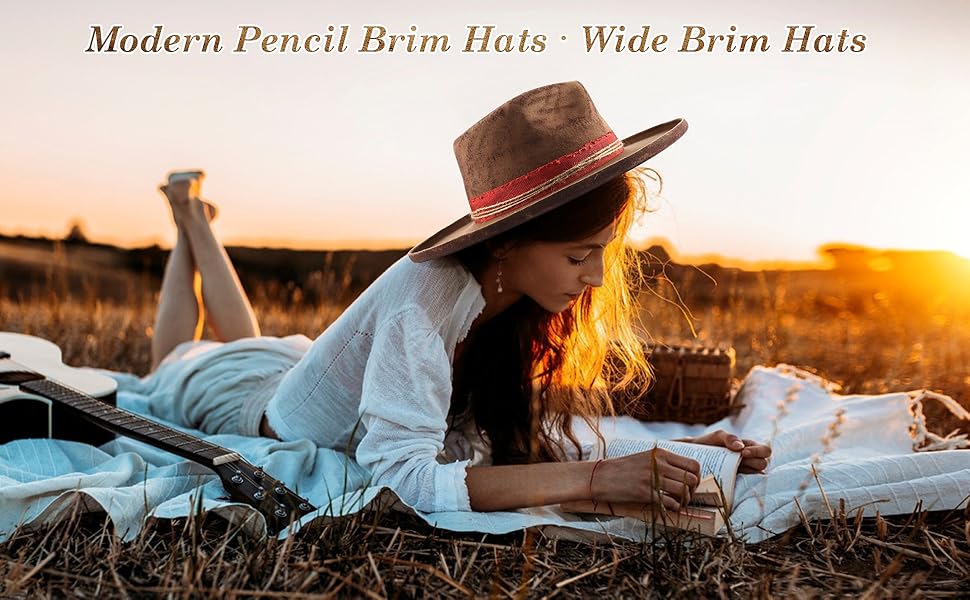 fedora hat with brim