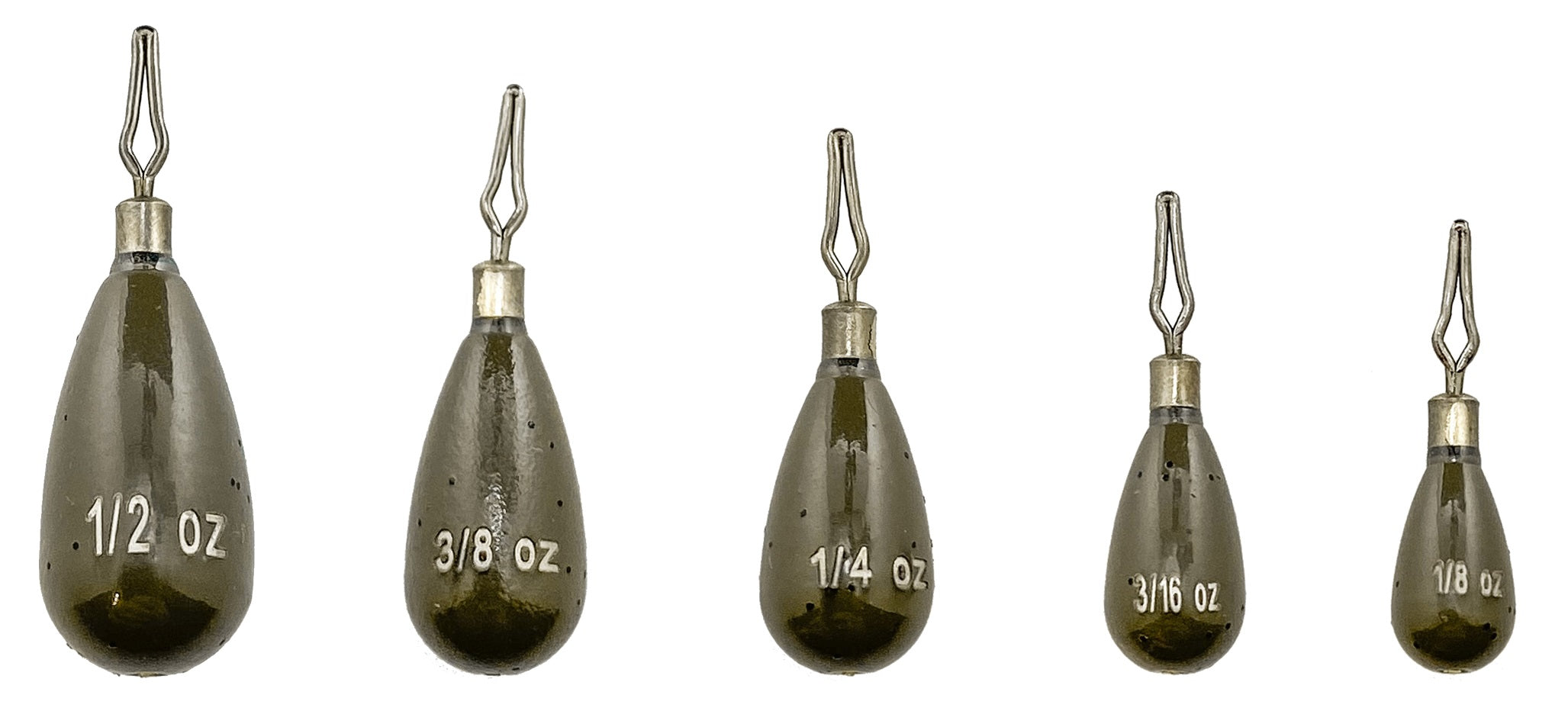 Departure Outdoors Tungsten Tear Drop - Drop Shot Weights - 5 Pack