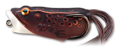 LIVETARGET Popper Frog Hollow Body Topwater Frog Albino White