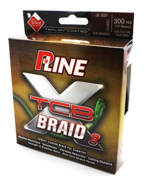 P-Line Teflon Coated 8 Carrier Braid (XTCB-8) 300 Yards Green 10 LB