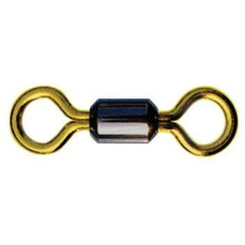 P-Line Black & Gold Single Rolling Barrel Swivel 14 - 12 PK