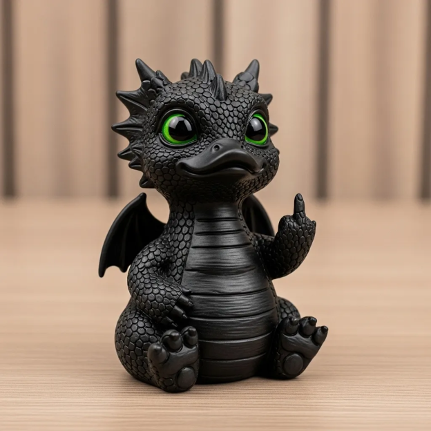 🤣Funny Middle Finger Dragon-Duck Figurine