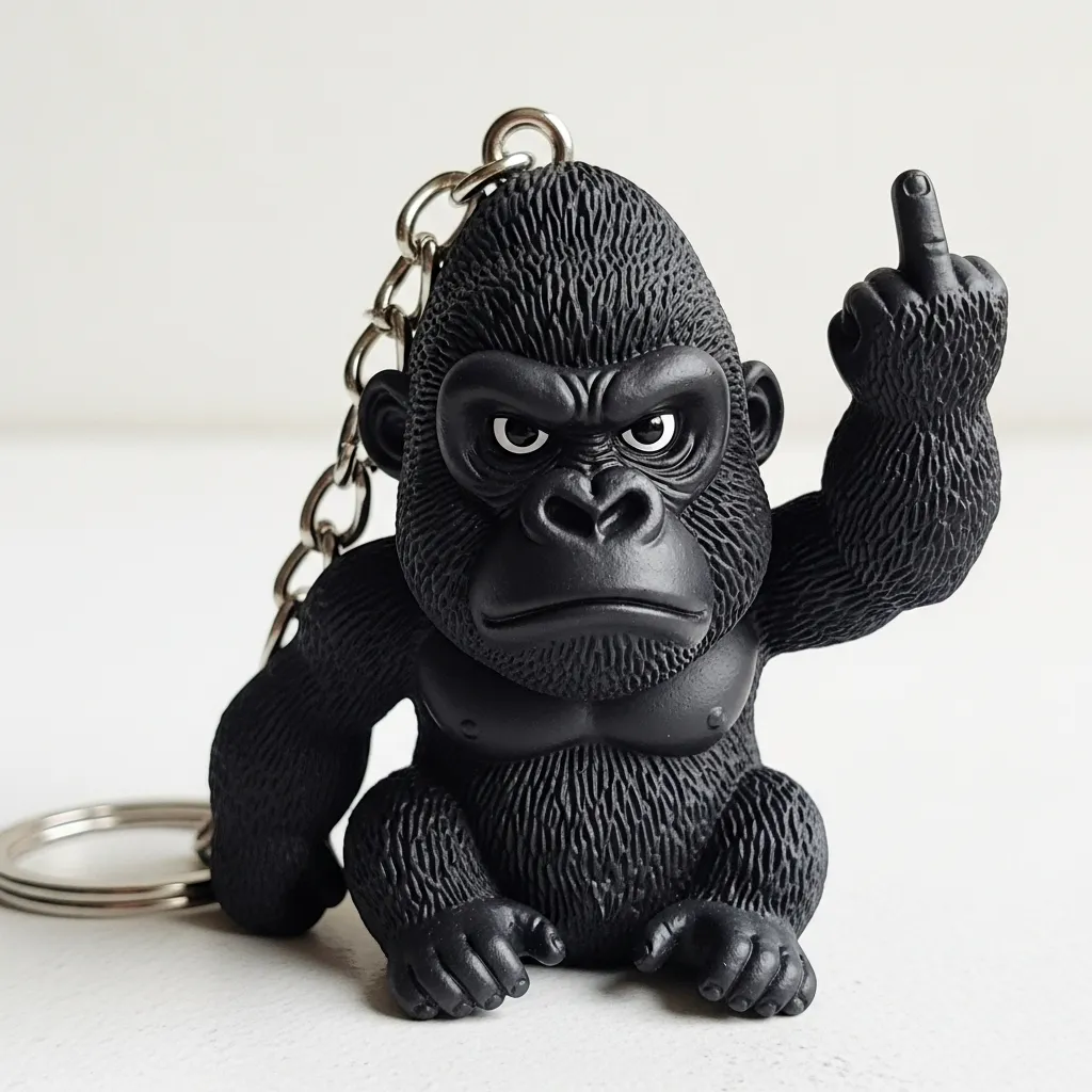 💖 Middle Finger Animal Keychain