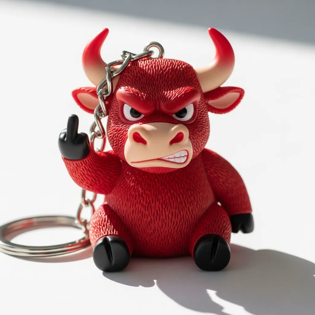 💖 Middle Finger Animal Keychain