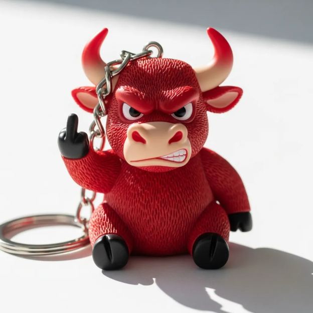 💖 Middle Finger Animal Keychain