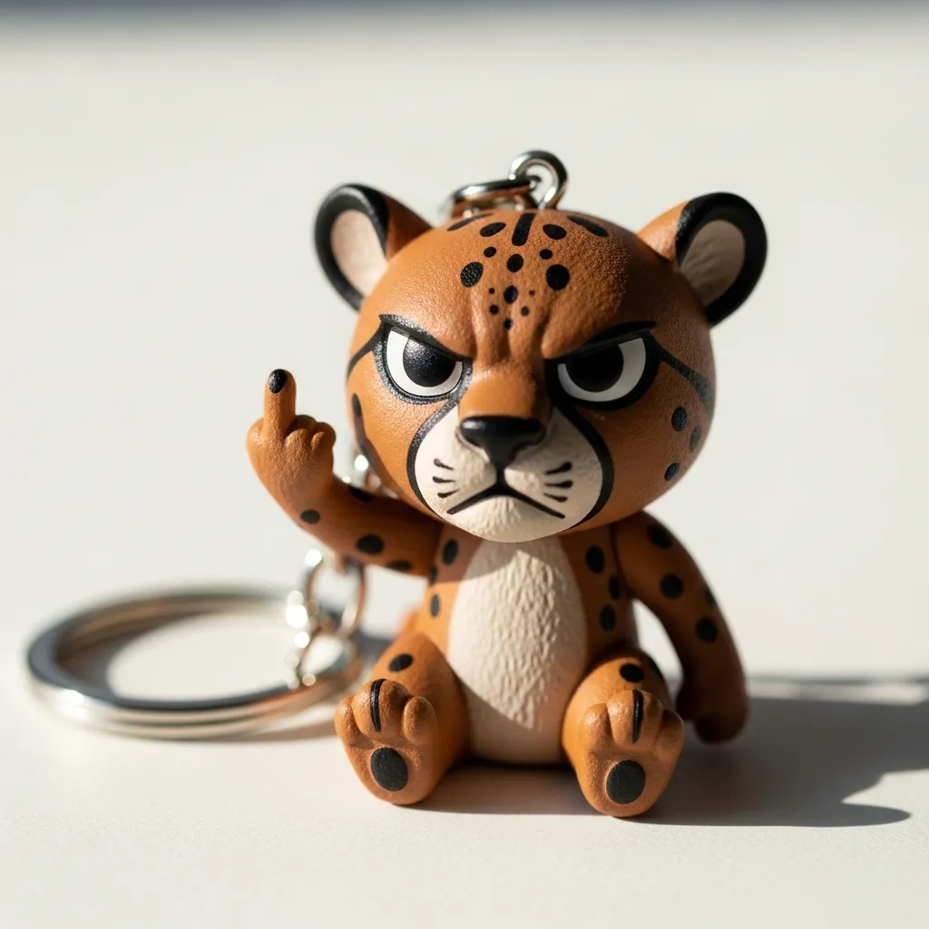 💖 Middle Finger Animal Keychain