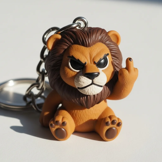 💖 Middle Finger Animal Keychain