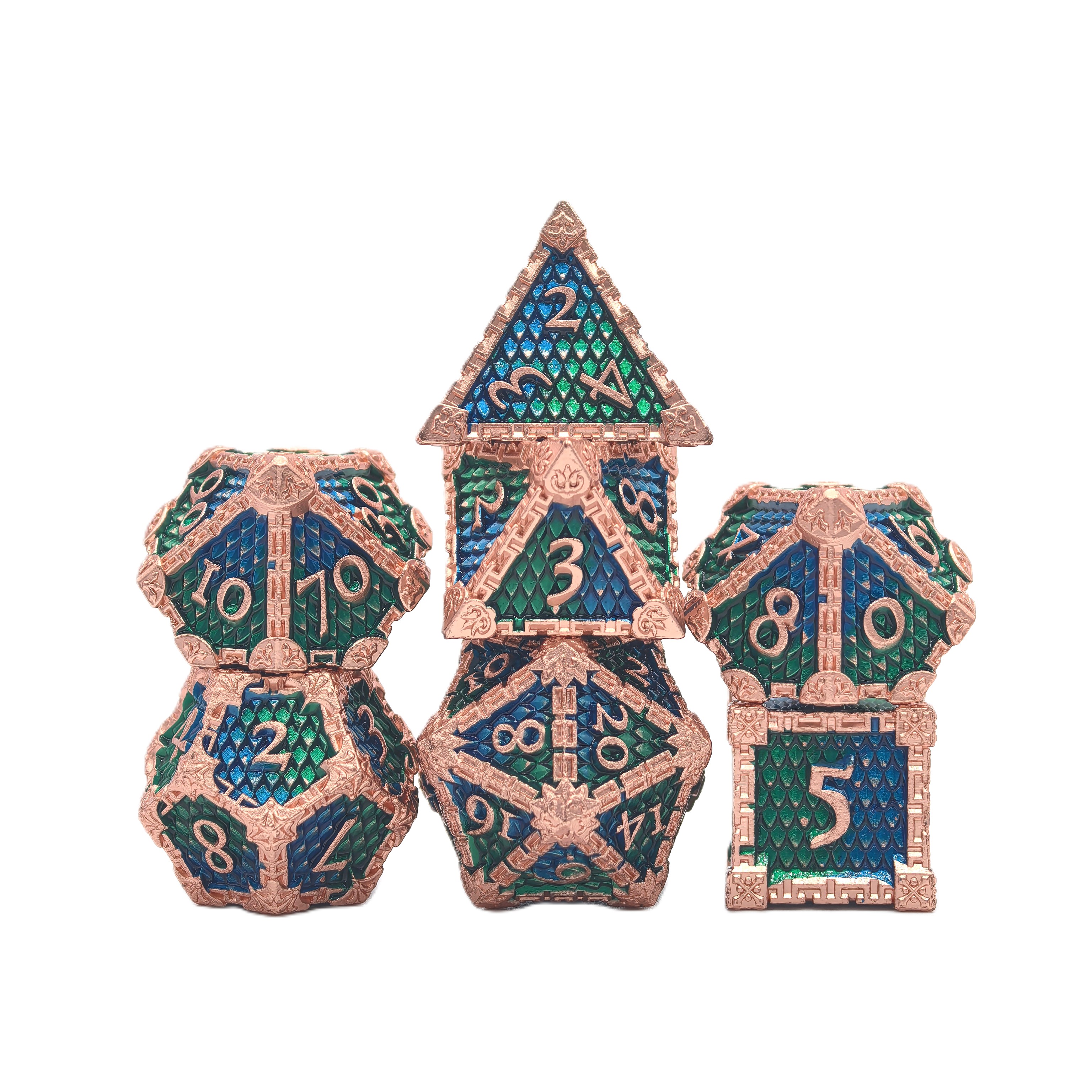 Dragon Scale Metal Dice Set