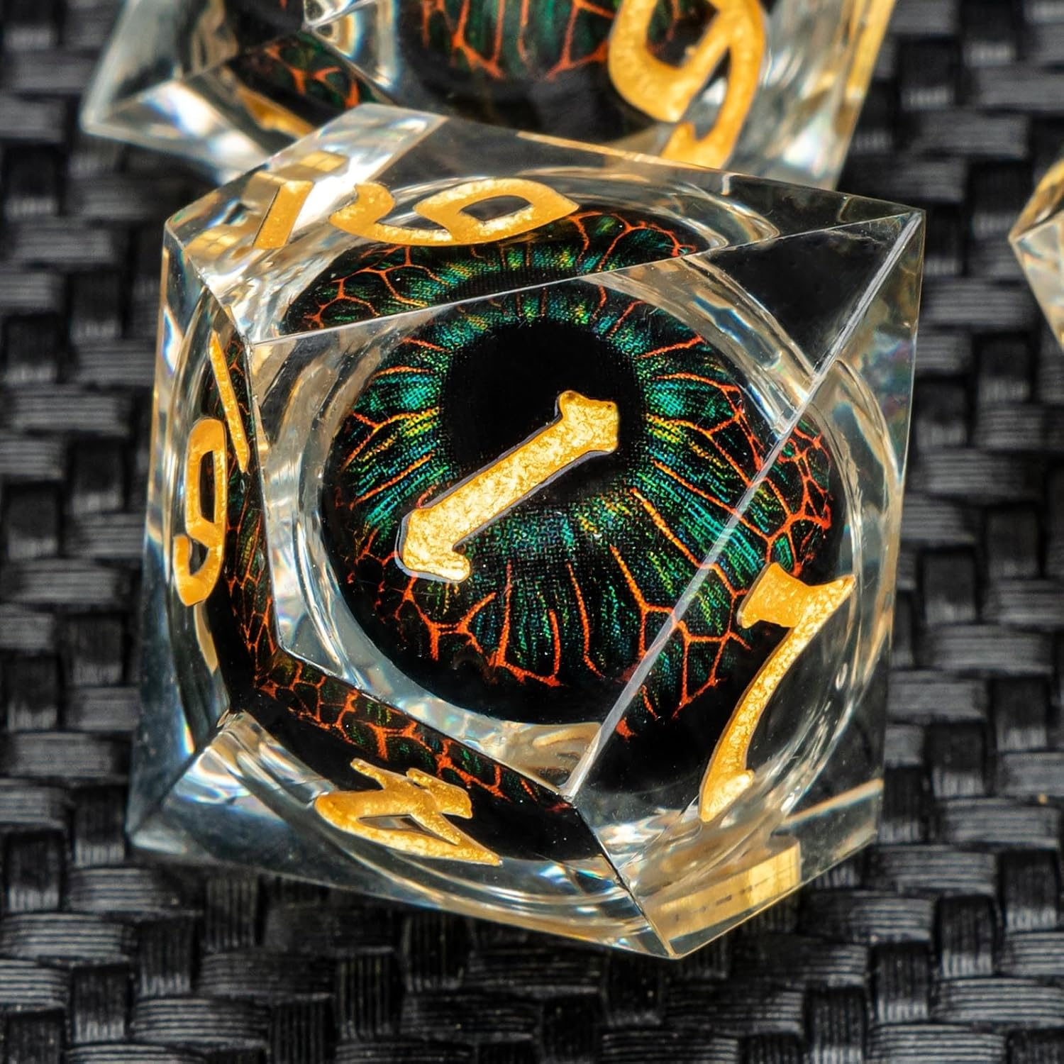 Dragon Eyeball  DND Sharp Resin Liquid  Dice Set