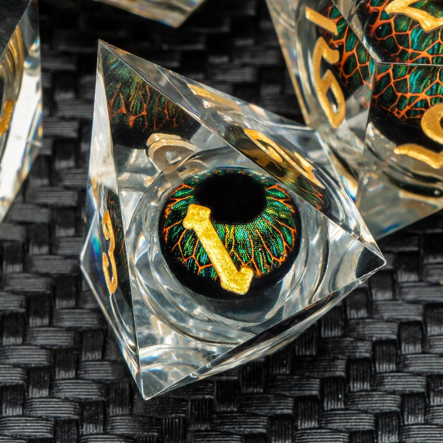 Dragon Eyeball  DND Sharp Resin Liquid  Dice Set