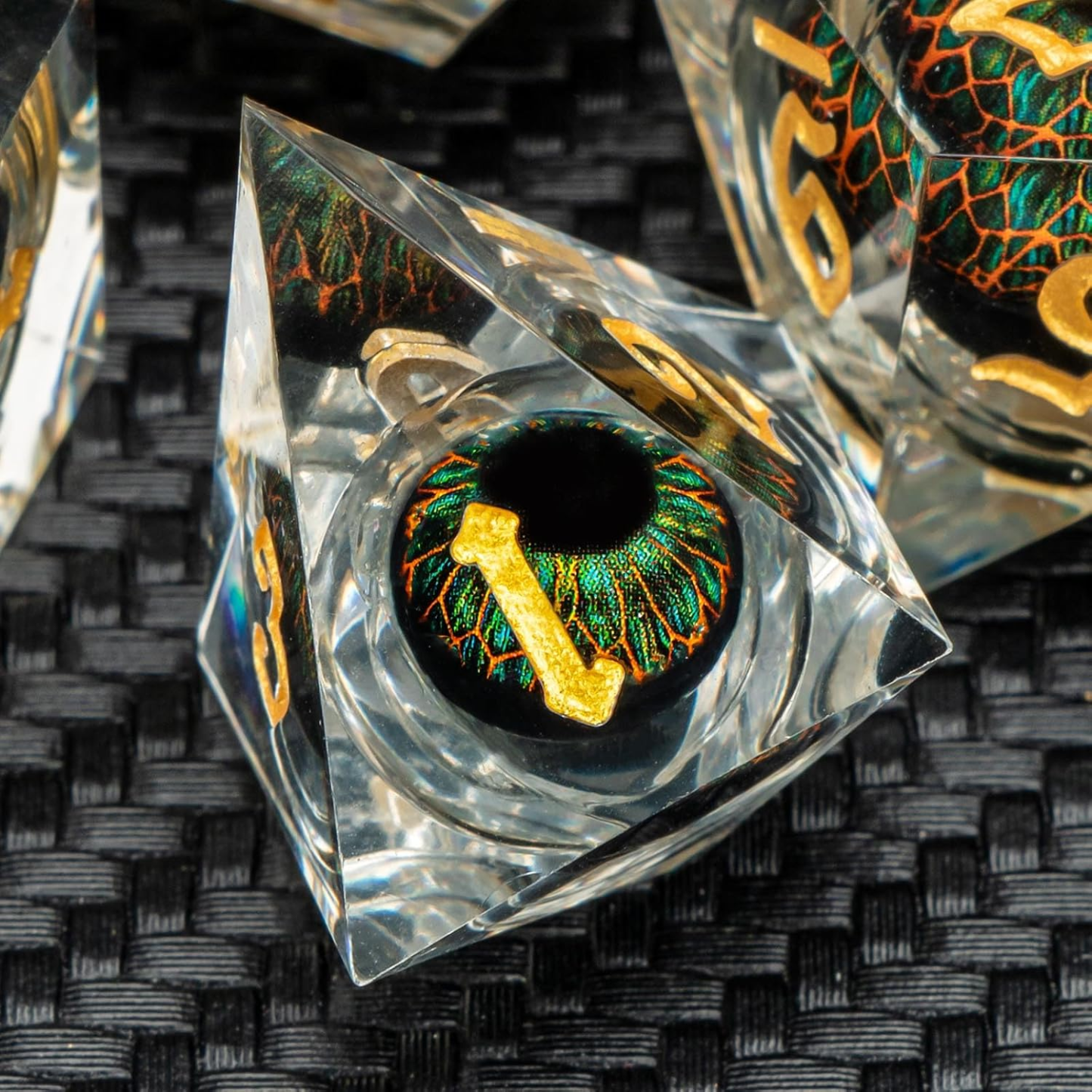 Dragon Eyeball  DND Sharp Resin Liquid  Dice Set