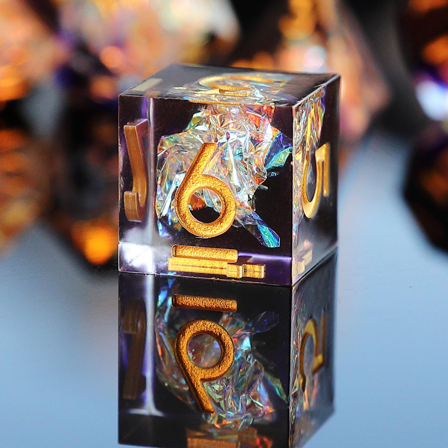 Resin DND Dice Set, Dungeons and Dragons Handmade Sharp Edge D&D Dice
