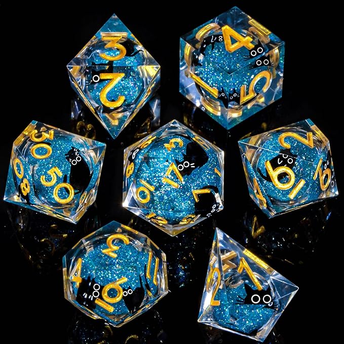 Liquid Core Cat DND Dice Set