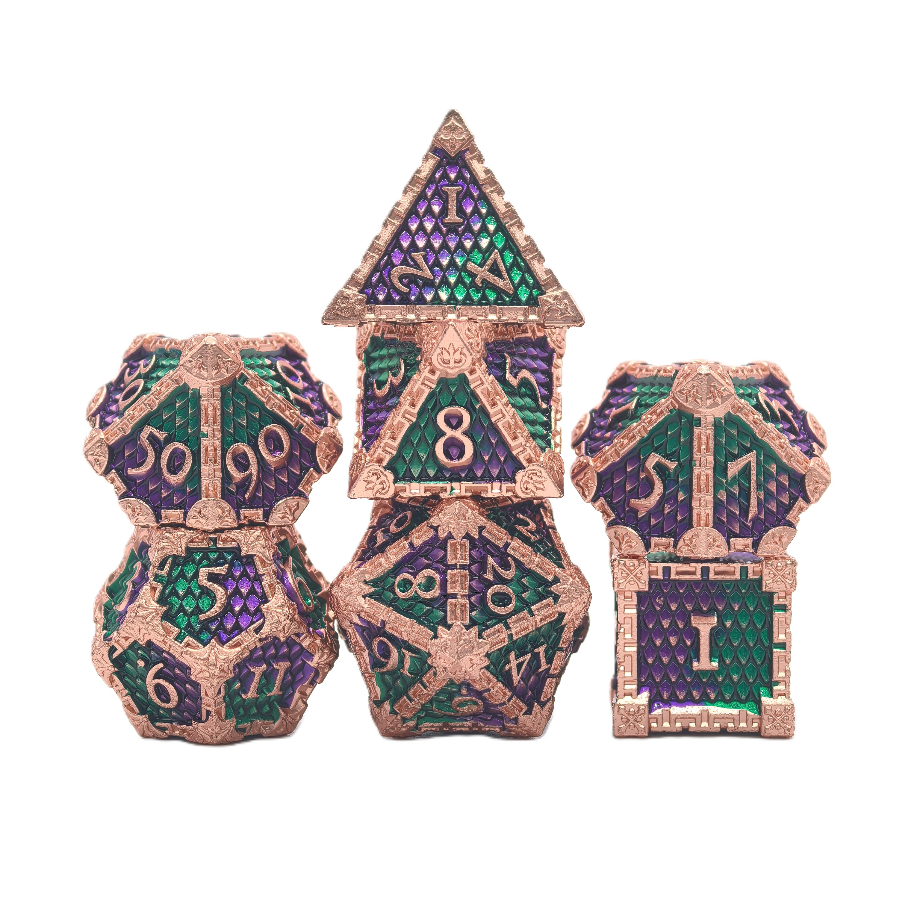 Dragon Scale Metal Dice Set