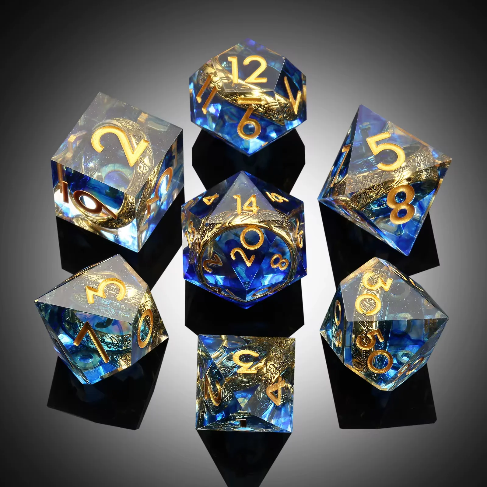 Ring of Tides – Floating Ring Dice Set