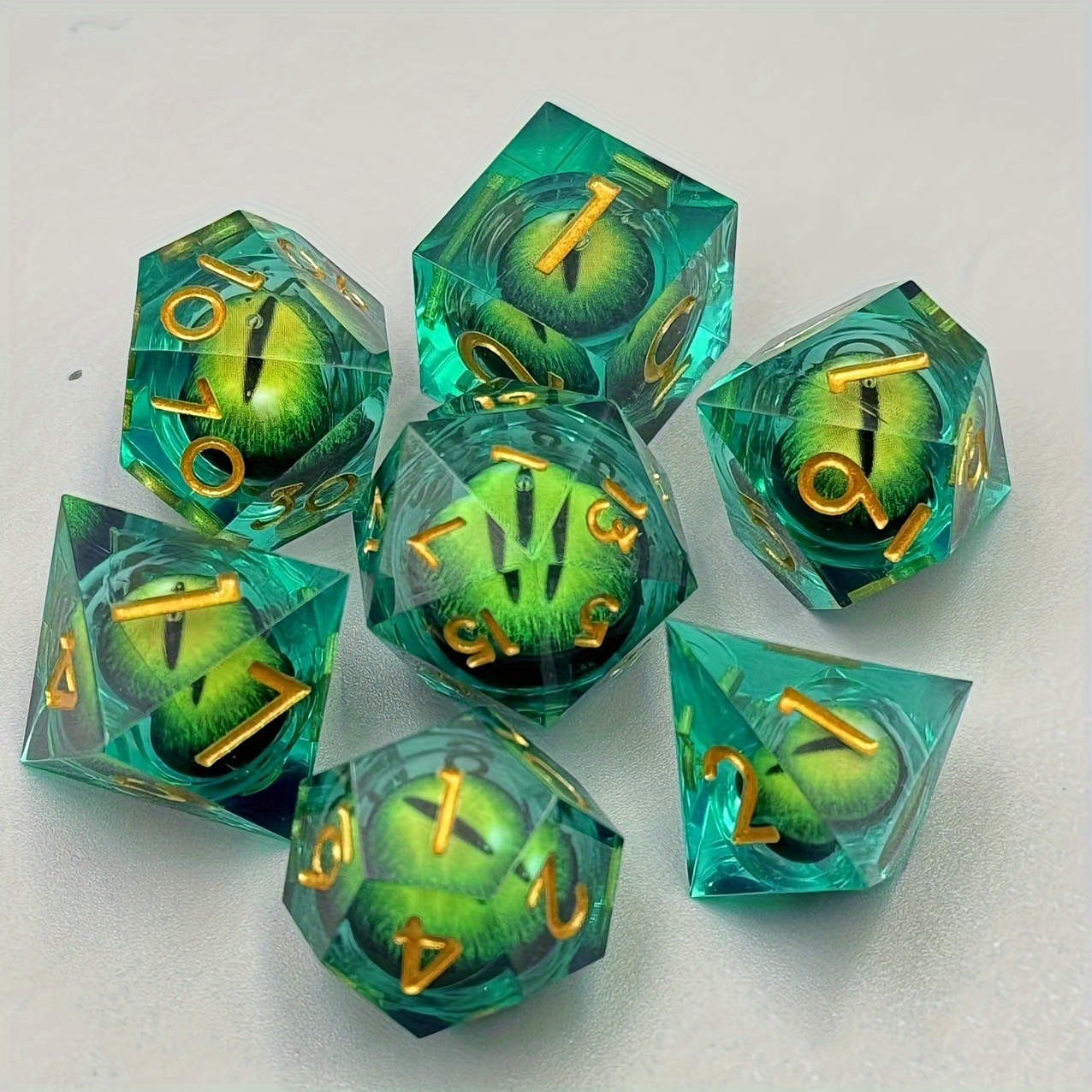 Dragon King's Eye resin dice set