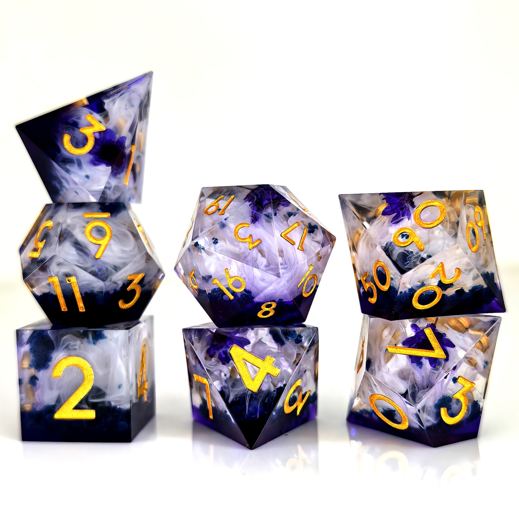 Universe Galaxy Resin Dice Set * Sharp Edge