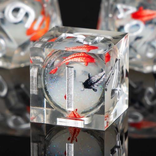 Liquid Core Koi Fish DND Dice Set