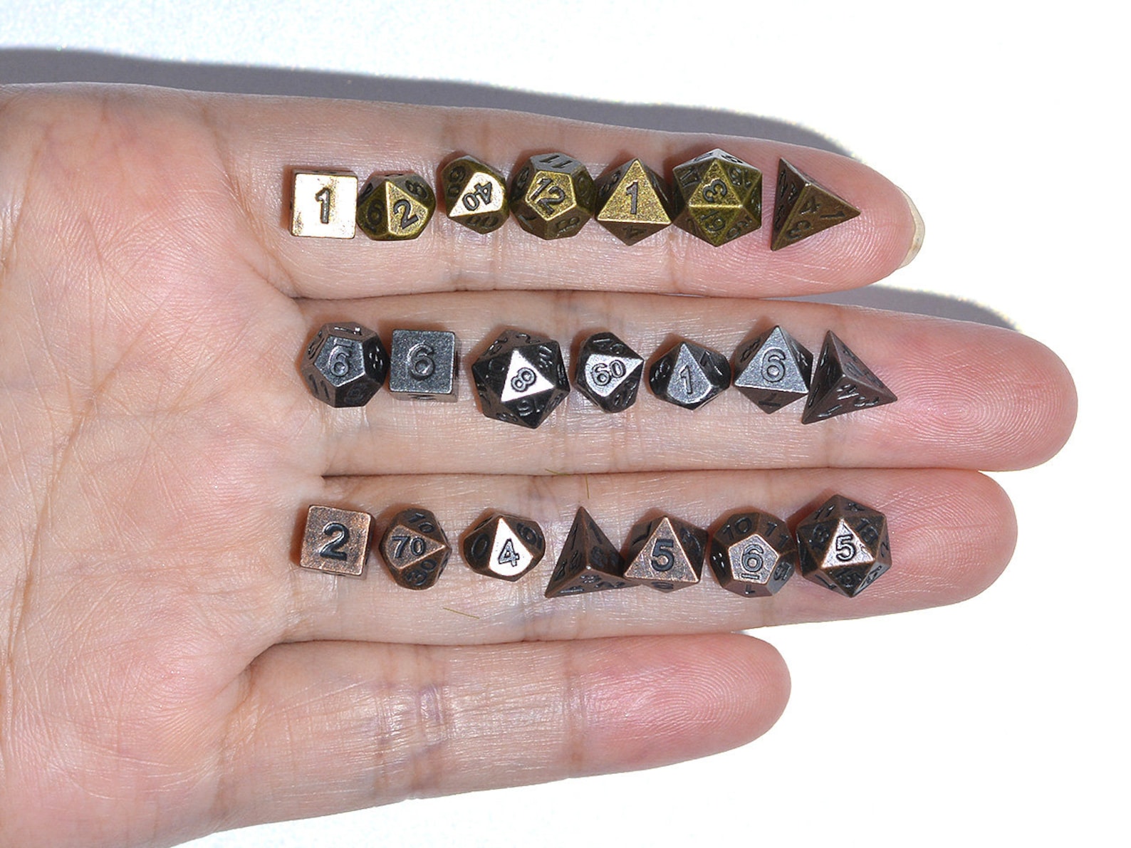 FREE Today: Metal Mini Archaized Board Game Dice Set (Give away a Mystery Monster D&D RPG Figures Miniatures)