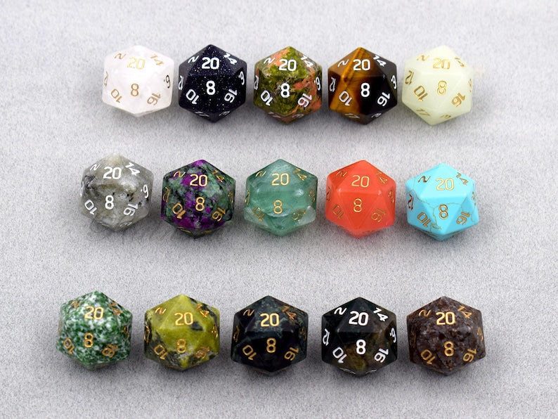 Mystery Gemstone Dice (Give away a Mystery Monster D&D RPG Figures Miniatures)