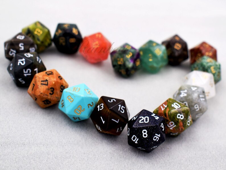 Mystery Gemstone Dice (Give away a Mystery Monster D&D RPG Figures Miniatures)