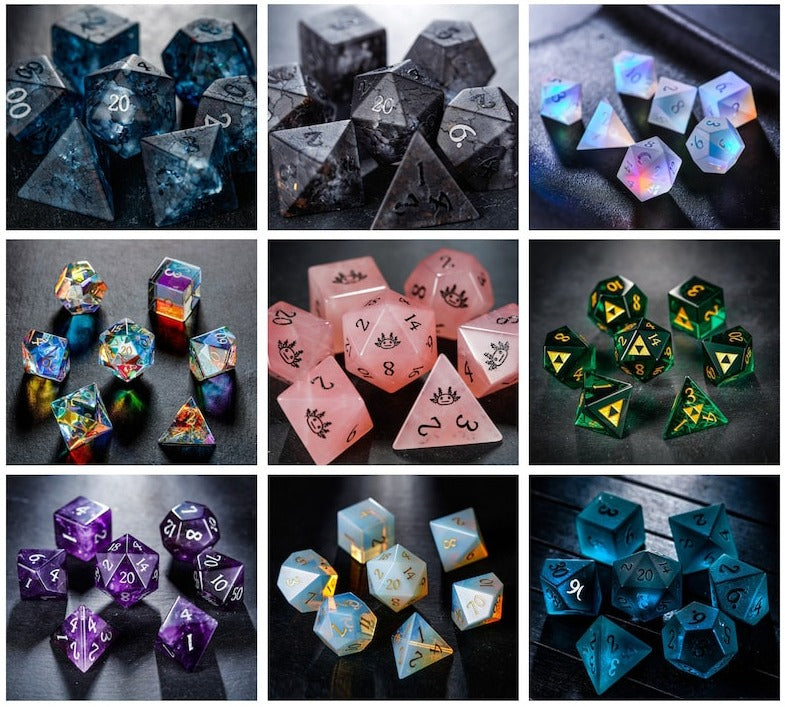 Mystery Gemstone Dice (Give away a Mystery Monster D&D RPG Figures Miniatures)