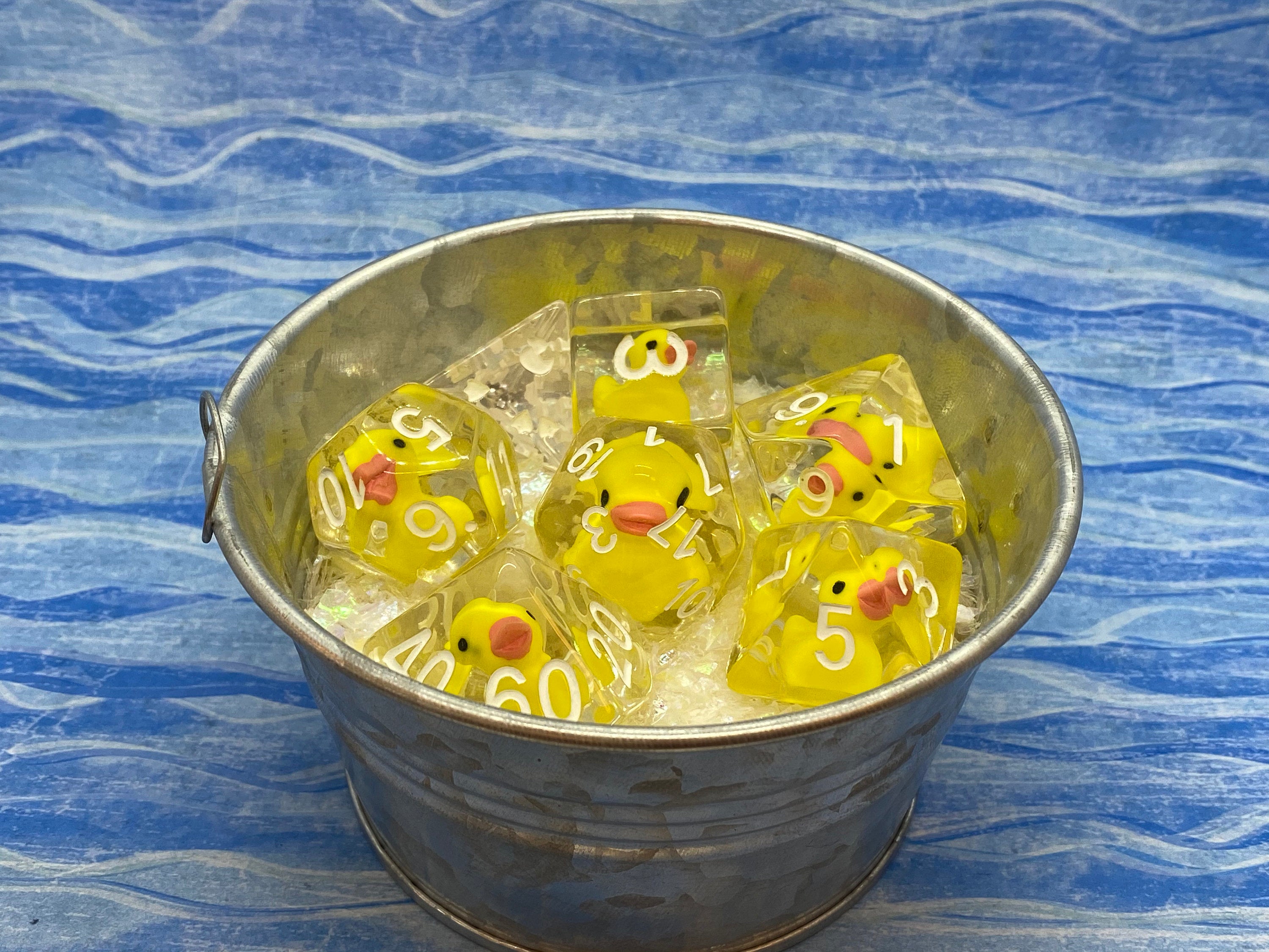 Lucky Ducks in a Row Dice Set (Give away a random Resin  Dice)
