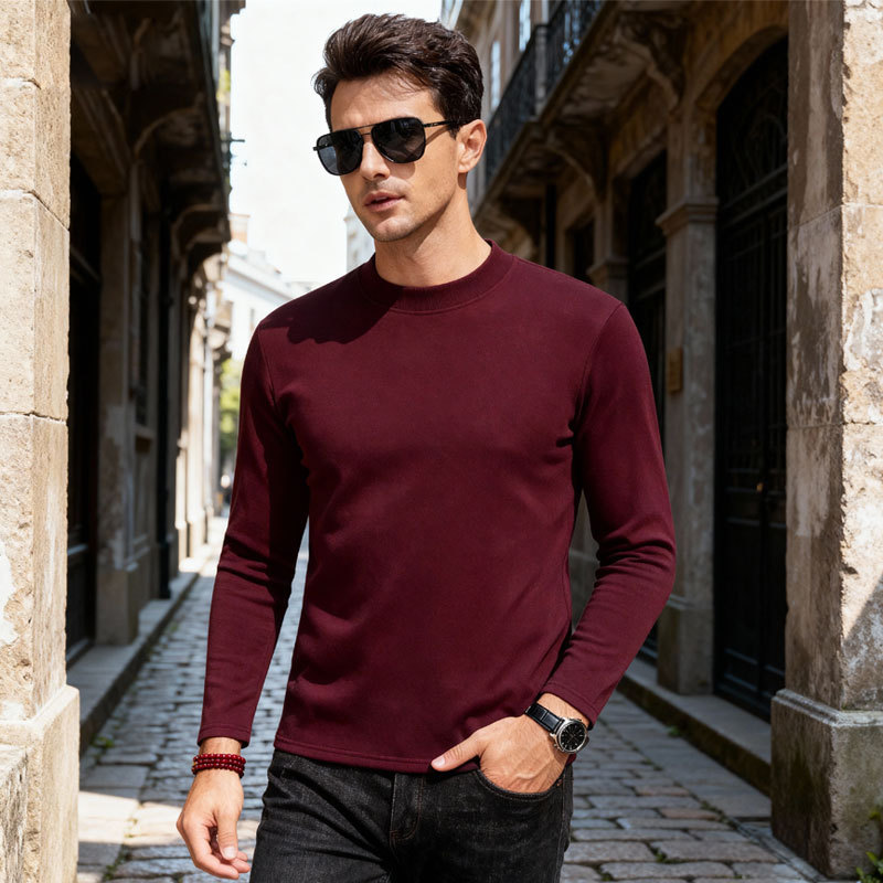 Men's double-sided German fleece turtleneck base layer shirt🧶-15°C to 15°C can withstand severe cold