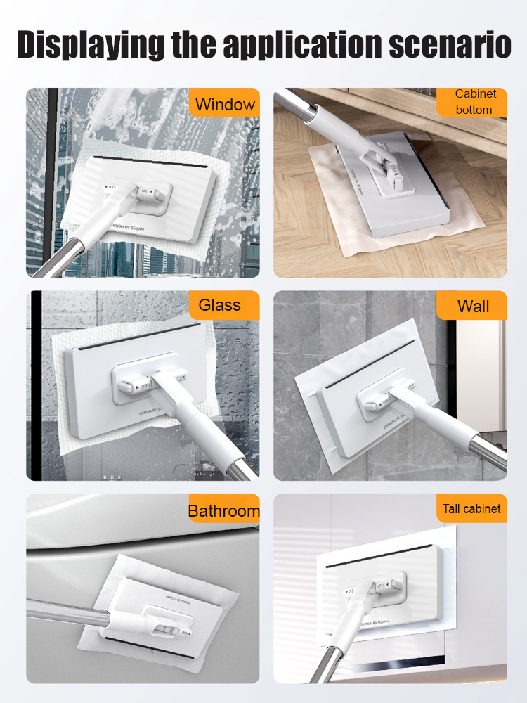 【100% labor-saving】No-wash lazy mop🚀 One-click mop cloth change keeps hands clean, avoiding contact with dirty water