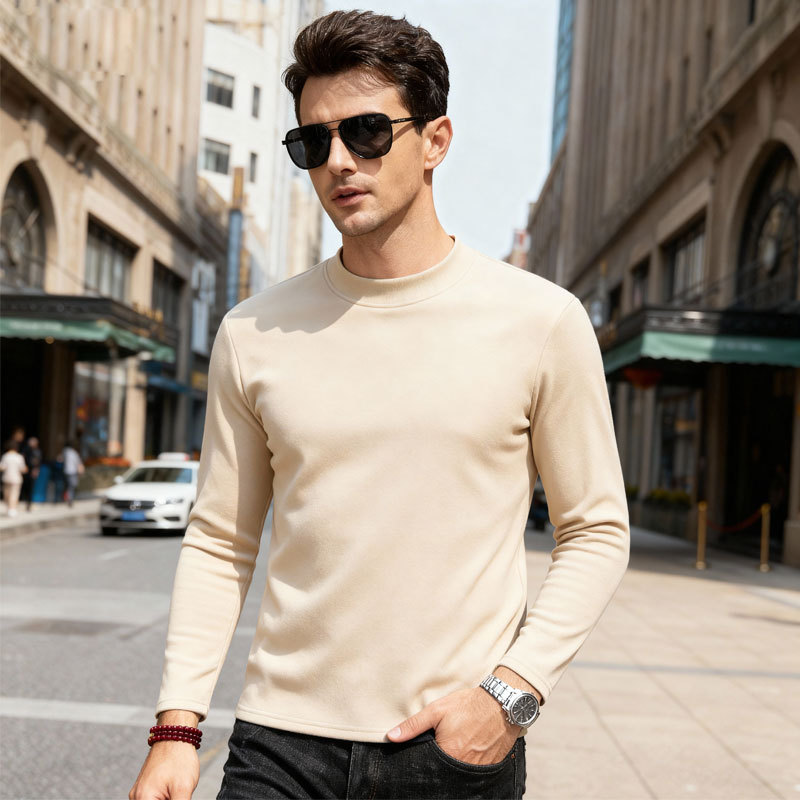 Men's double-sided German fleece turtleneck base layer shirt🧶-15°C to 15°C can withstand severe cold