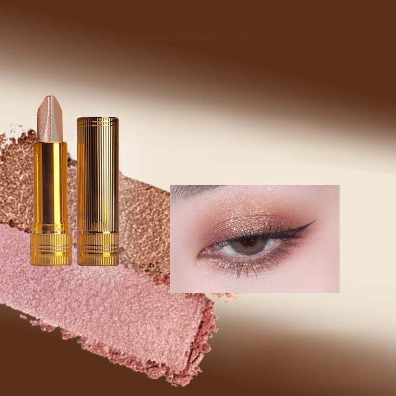 Dual-color waterproof quick makeup 3-in-1 eyeshadow stick⚡3-second molding: Simple operation, no skills required, even beginners can get started