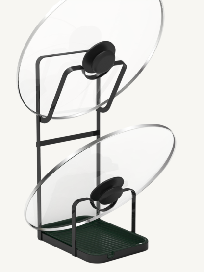 Punch-free pot lid rack