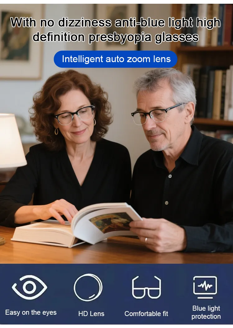 ✨ Say goodbye to blurry vision and prescription hassles! For the price of a few cups of coffee, own autofocus reading glasses with blue light protection and German craftsmanship for double the visual experience! ☕️