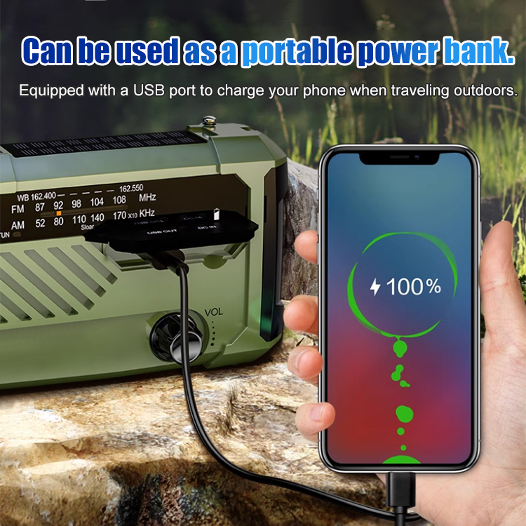 【Doomsday Survival Artifact】Integrates handheld charging, radio, lighting and solar charging into one