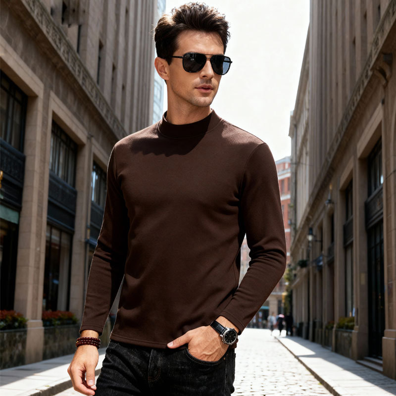 Men's double-sided German fleece turtleneck base layer shirt🧶-15°C to 15°C can withstand severe cold