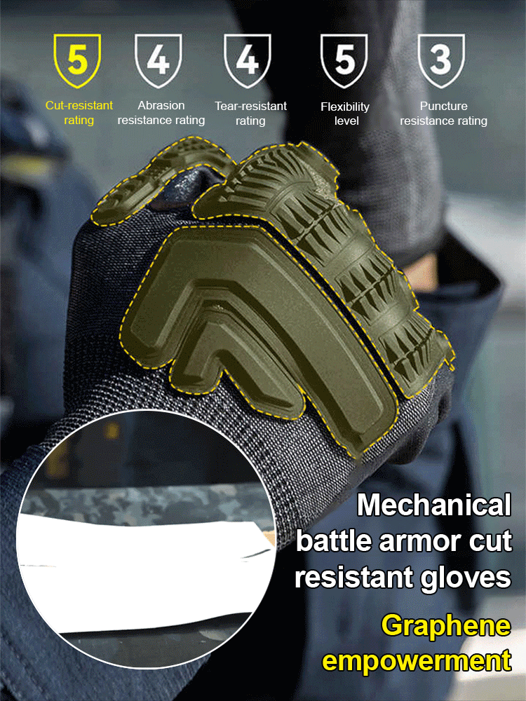 Iron Competition Mechanical Armor Pro Cut-Resistant Tactical Gloves