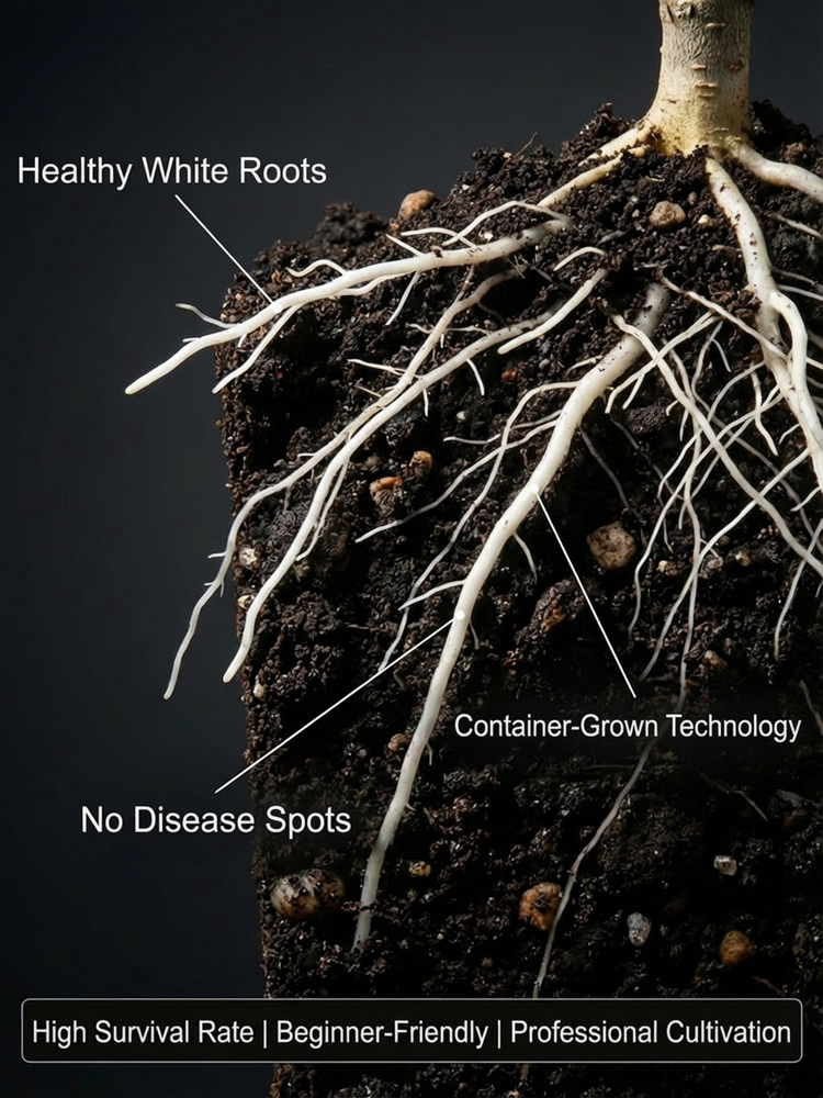 High-yielding, crystal-clear white peach myrtle seedlings 📈 The tree bears fruit in its first year, with a single tree yielding up to 5 kg per year. It can be harvested twice annually, making it very efficient.