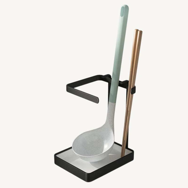 Kitchen countertop pot lid rack