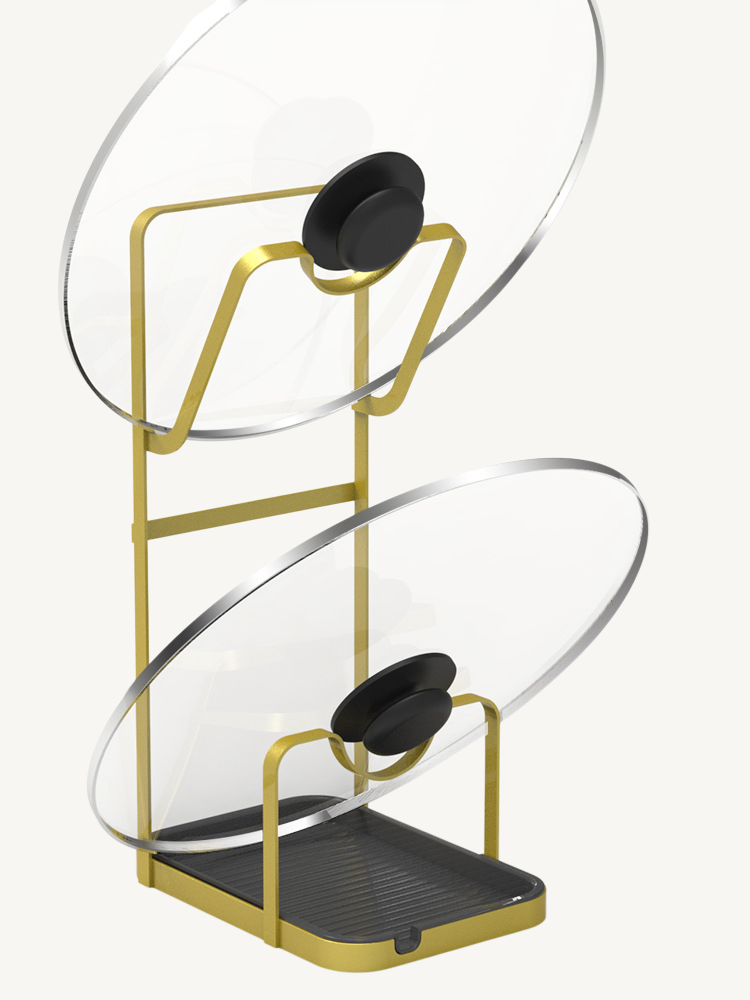 Punch-free pot lid rack