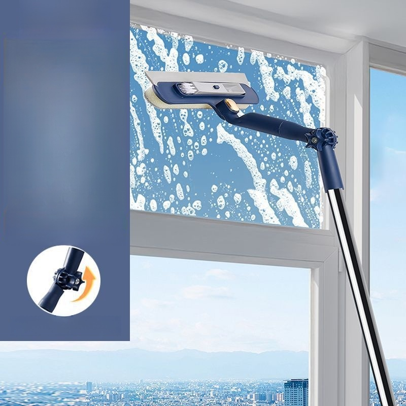 Universal extended window cleaner，say goodbye to back pain, safe and labor-saving