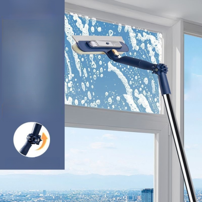 Universal extended window cleaner，say goodbye to back pain, safe and labor-saving