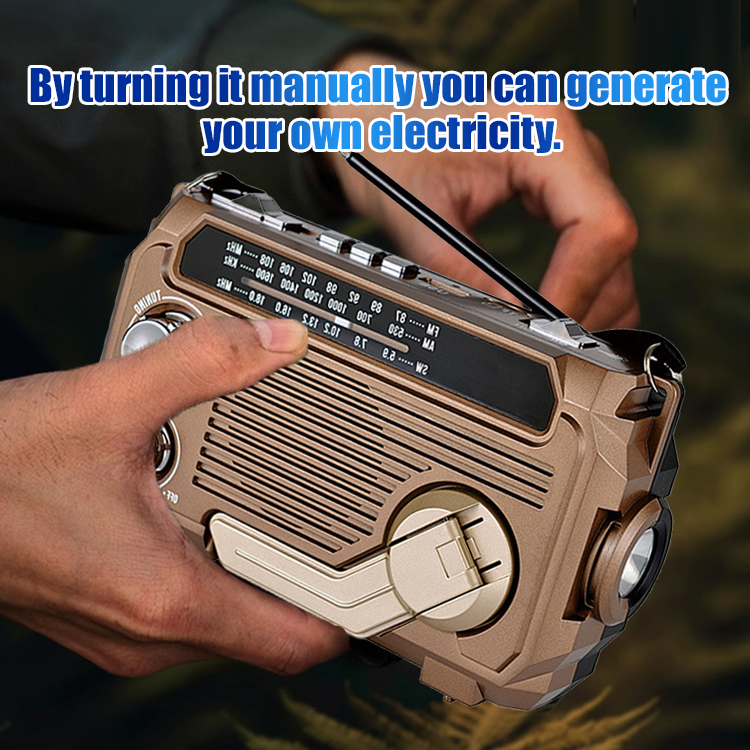 【Doomsday Survival Artifact】Integrates handheld charging, radio, lighting and solar charging into one
