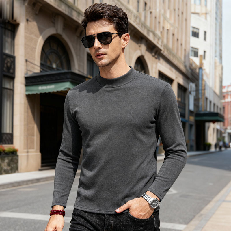 Men's double-sided German fleece turtleneck base layer shirt🧶-15°C to 15°C can withstand severe cold