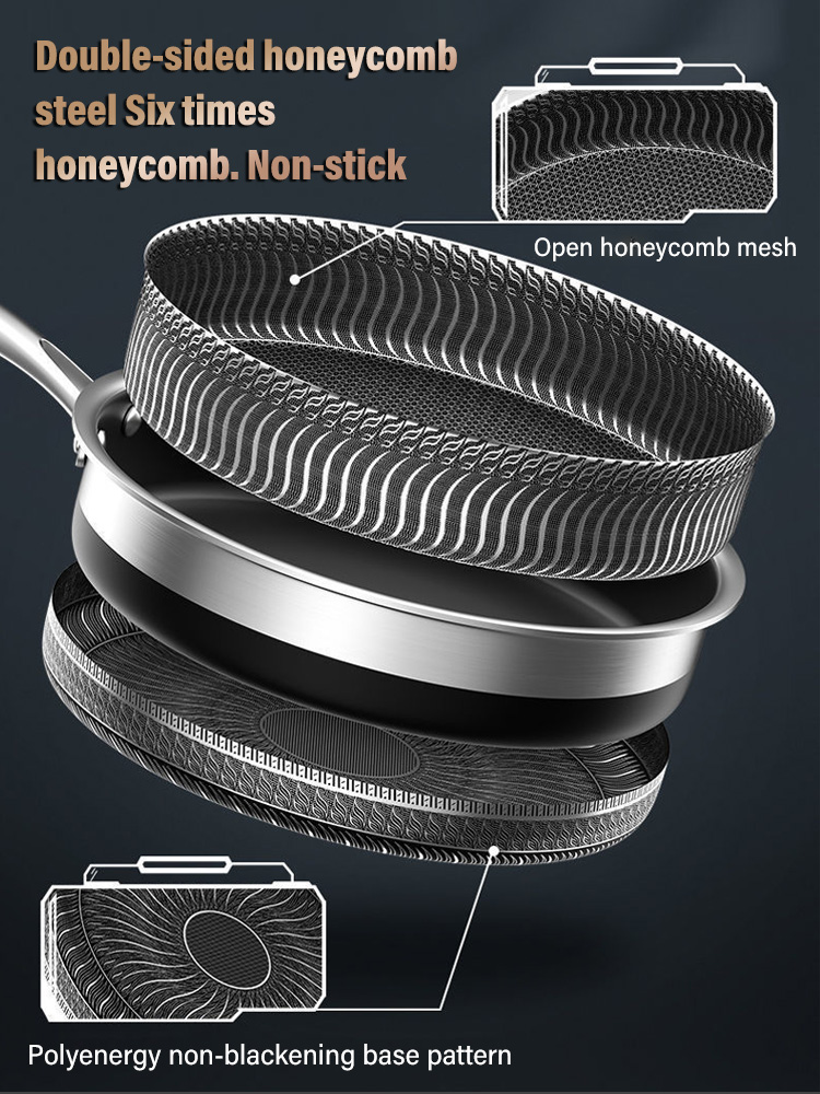Germany made. Stainless steel frying pan✅ It won't rust or stick to the bottom for 50 years
